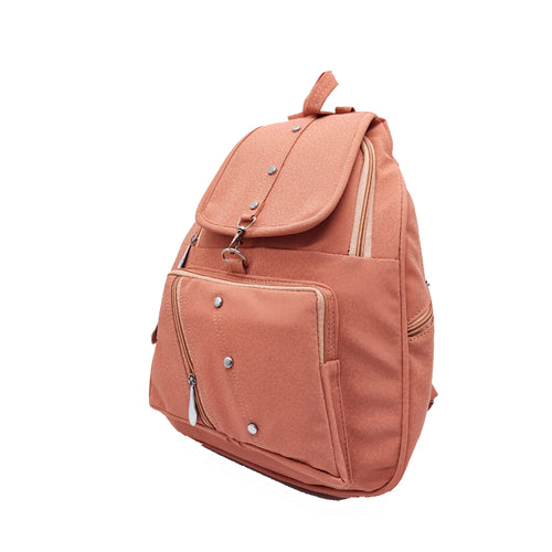 Girl's BackPack With Stone Fitting On Pocket Flap Lock Design - myStore20202019