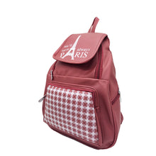 Load image into Gallery viewer, Girl&#39;s Backpack With Front Pocket Checks Print - myStore20202019
