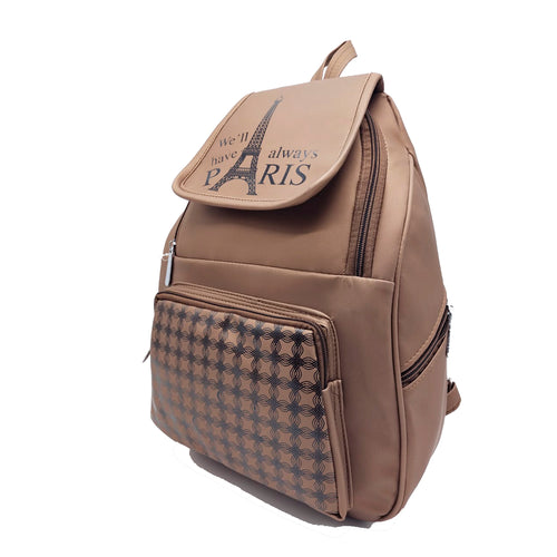 Girl's Backpack With Front Pocket Checks Print - myStore20202019