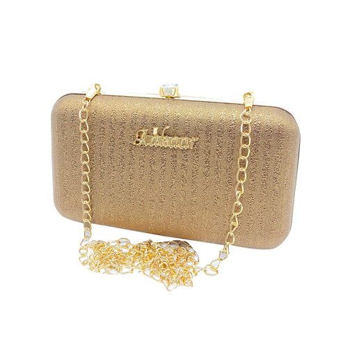 Metal Frame Shimmer Aakaar Fitting Clutch - myStore20202019