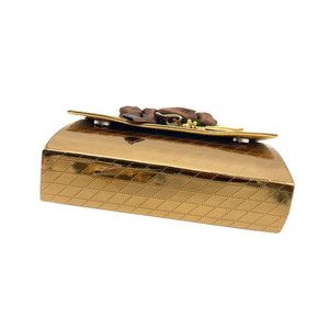 Moti Handle Box Shape Flower Clutch - myStore20202019