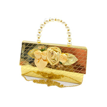 Load image into Gallery viewer, Moti Handle Box Shape Flower Clutch - myStore20202019
