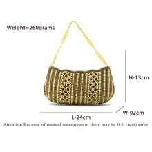 Load image into Gallery viewer, Party Wear Clutch With Moti Work And Boat Shape - myStore20202019
