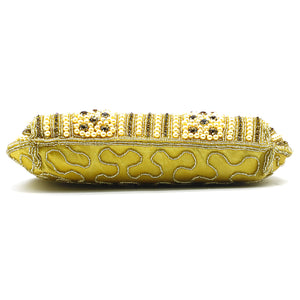 Party Wear Clutch With Moti Work And Boat Shape - myStore20202019
