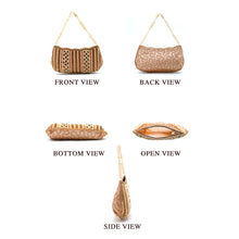 Load image into Gallery viewer, Party Wear Clutch With Moti Work And Boat Shape - myStore20202019

