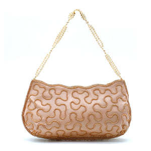 Party Wear Clutch With Moti Work And Boat Shape - myStore20202019