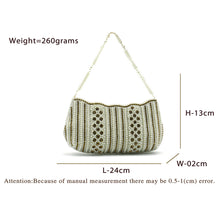 Load image into Gallery viewer, Party Wear Clutch With Moti Work And Boat Shape - myStore20202019
