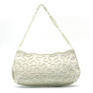 Party Wear Clutch With Moti Work And Boat Shape - myStore20202019