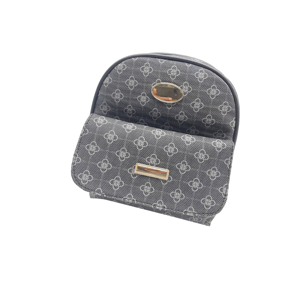 Printed Single Zip Front Pocket Flower BackPack - myStore20202019