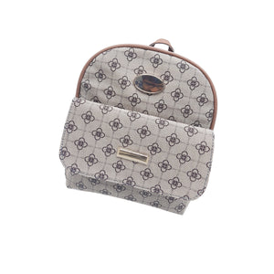 Printed Single Zip Front Pocket Flower BackPack - myStore20202019