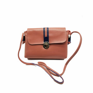 Women's Sling Bag Push Lock With Long Belt - myStore20202019