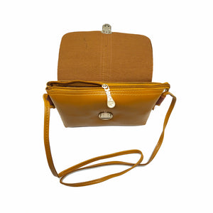 Women's Sling Bag Push Lock With Long Belt - myStore20202019