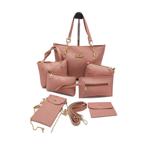 Women's Handbag With Seven Piece Purse Sling Mini Bag Wallet 2 Pouch Ladies Bag Combo - myStore20202019