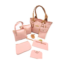 Load image into Gallery viewer, Women&#39;s Handbag With Seven Piece Purse Sling Wallet Pouch Mobile Cover Card Holder Ladies Bag Combo - myStore20202019
