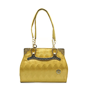 Single Zip Frame Shine Ladies HandBag - myStore20202019