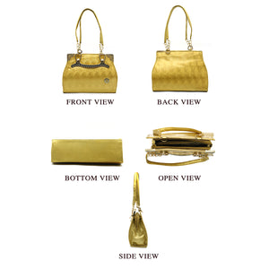 Single Zip Frame Shine Ladies HandBag - myStore20202019