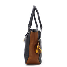Load image into Gallery viewer, Single Zip Plain Double Color Ladies HandBag - myStore20202019
