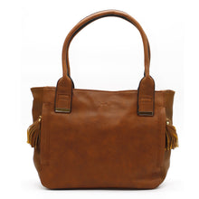 Load image into Gallery viewer, Single Zip Plain Double Color Ladies HandBag - myStore20202019
