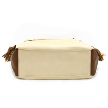 Load image into Gallery viewer, Single Zip Plain Double Color Ladies HandBag - myStore20202019
