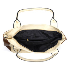 Load image into Gallery viewer, Single Zip Plain Double Color Ladies HandBag - myStore20202019
