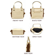 Load image into Gallery viewer, Single Zip Plain Double Color Ladies HandBag - myStore20202019

