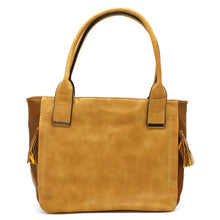 Load image into Gallery viewer, Single Zip Plain Double Color Ladies HandBag - myStore20202019
