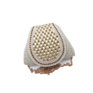Stone Handwork Batwa Shape Bridal Clutch - myStore20202019