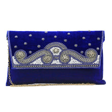 Load image into Gallery viewer, Stone Moti Work Velvet Women Clutch - myStore20202019
