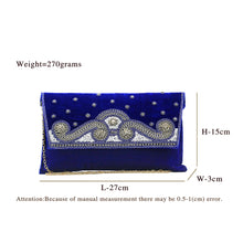 Load image into Gallery viewer, Stone Moti Work Velvet Women Clutch - myStore20202019
