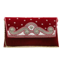 Load image into Gallery viewer, Stone Moti Work Velvet Women Clutch - myStore20202019
