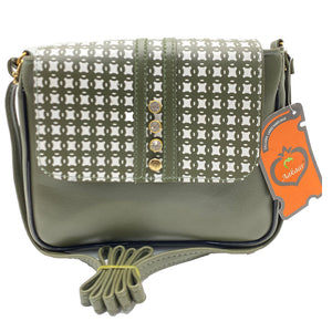 Stone White Print Double Zip Women Sling Bag - myStore20202019