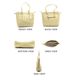 Three Zip CutWork Women Hand Bag - myStore20202019