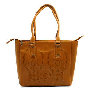 Three Zip CutWork Women Hand Bag - myStore20202019