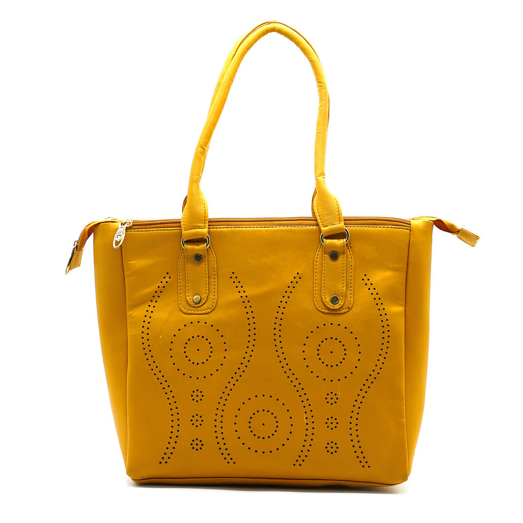 Three Zip CutWork Women Hand Bag - myStore20202019