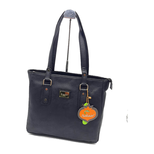 Three Zip Plain Mat Stylish Hand Bag - myStore20202019