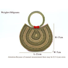 Load image into Gallery viewer, Two In One Bangle Handle Double Layer Moti Work Bridal Ladies Clutch - myStore20202019
