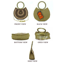 Load image into Gallery viewer, Two In One Bangle Handle Four Layer Moti Work Bridal Ladies Clutch - myStore20202019
