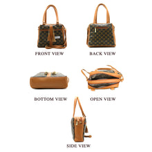 Load image into Gallery viewer, Two In One Circle Printed Double Zip Front Tag Women Sling Bag - myStore20202019
