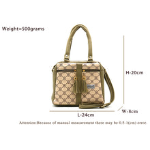 Load image into Gallery viewer, Two In One Circle Printed Double Zip Front Tag Women Sling Bag - myStore20202019
