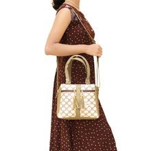 Load image into Gallery viewer, Two In One Circle Printed Double Zip Front Tag Women Sling Bag - myStore20202019
