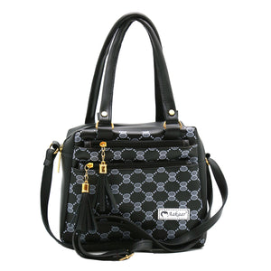 Two In One Circle Printed Double Zip Front Women Sling Bag - myStore20202019