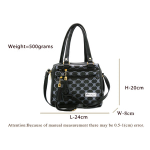 Two In One Circle Printed Double Zip Front Women Sling Bag - myStore20202019