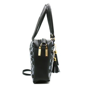 Two In One Circle Printed Double Zip Front Women Sling Bag - myStore20202019