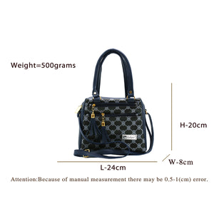 Two In One Circle Printed Double Zip Front Women Sling Bag - myStore20202019