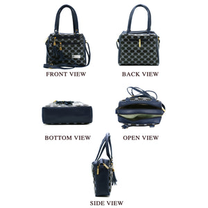 Two In One Circle Printed Double Zip Front Women Sling Bag - myStore20202019