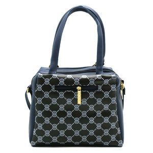 Two In One Circle Printed Double Zip Front Women Sling Bag - myStore20202019