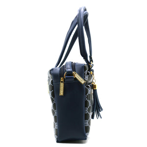 Two In One Circle Printed Double Zip Front Women Sling Bag - myStore20202019