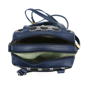 Two In One Circle Printed Double Zip Front Women Sling Bag - myStore20202019