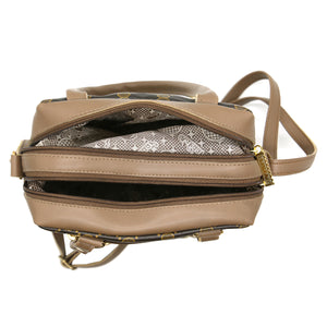 Two In One Circle Printed Double Zip Front Women Sling Bag - myStore20202019