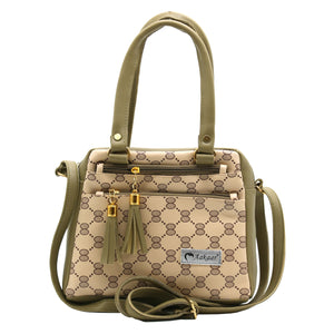 Two In One Circle Printed Double Zip Front Women Sling Bag - myStore20202019